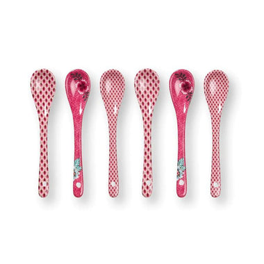 Pip Studio Oriental Flower Festival Set of 6 Teaspoons - Pink